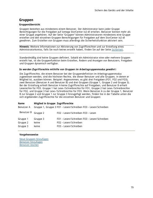 Iomega ix2-dl Benutzerhandbuch