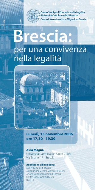 Brescia: - Centri di Ricerca - Università Cattolica del Sacro Cuore