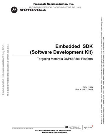Embedded SDK - Freescale Semiconductor