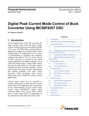 AN4716, Digital Peak Current Mode Control of Buck Converter ...