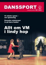 Danssport nr 3 - 2002 - IdrottOnline Förbund - en del av svensk idrott