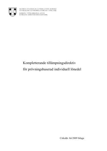 Kompletterande tillämpningsdirektiv för prövningsbaserad ... - Sakasti