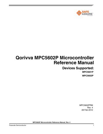 MPC5602P Microcontroller Reference Manual - Freescale ...