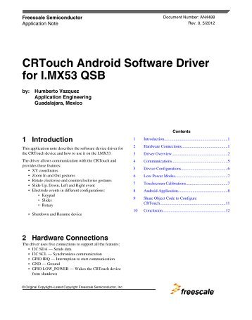 CRTouch Android Software Driver for I.MX53 QSB - Freescale ...