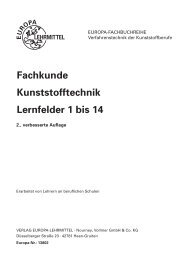 Fachkunde Kunststofftechnik Lernfelder 1 bis 14