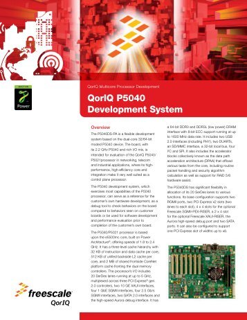 QorIQ P5040 Development System - Freescale Semiconductor