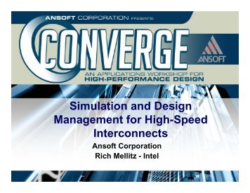 Simulation and Design Management for High-Speed Interconnect