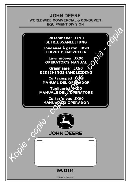 Kopie - copie - Operator's Manual - John Deere