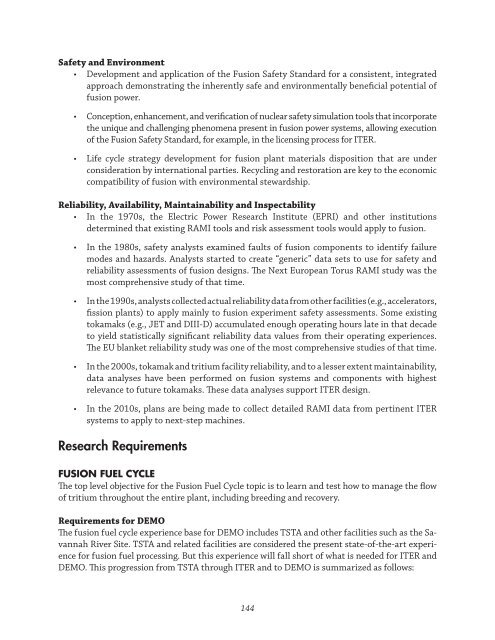 Research Needs for Magnetic Fusion Energy Sciences - US Burning ...