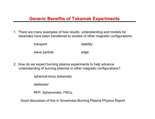 Fusion Plasma Science and NSO