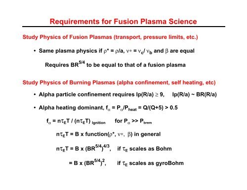 Fusion Plasma Science and NSO