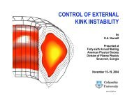 CONTROL OF EXTERNAL KINK INSTABILITY