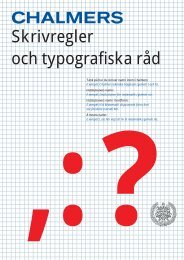 Löpande text. - Chalmers tekniska högskola