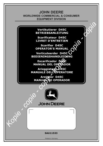 Kopie - copie - Operator's Manual - John Deere