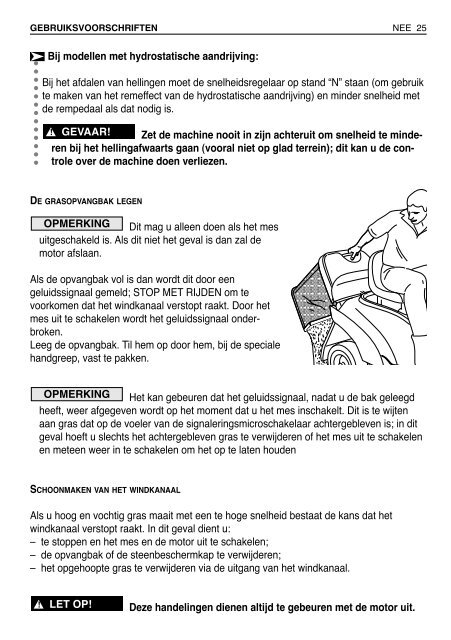 SABO 72-11H - Operator's Manual