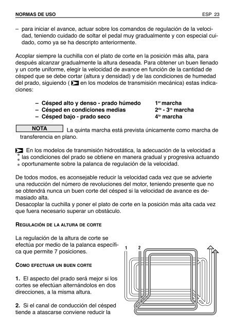 SABO 72-11H - Operator's Manual