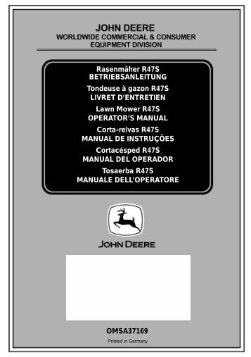 W2. - Operator's Manual - John Deere