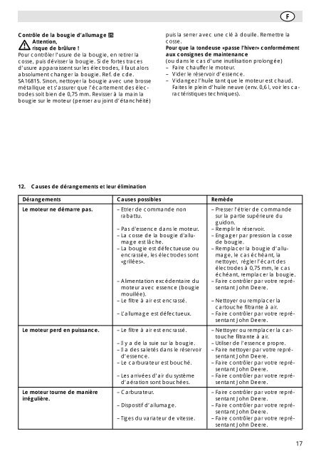 W2. - Operator's Manual - John Deere