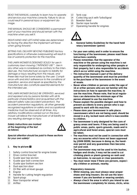 W2. - Operator's Manual - John Deere