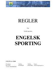 REGLER ENGELSK SPORTING