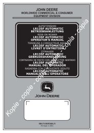 dB - Operator's Manual - John Deere