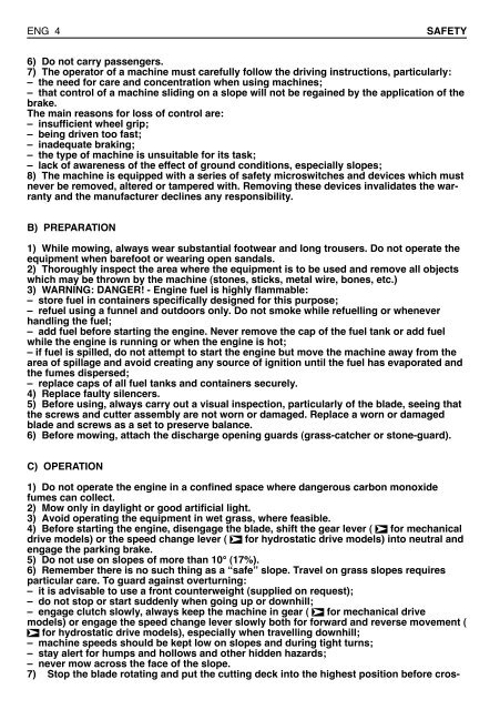 CG RID u&m 02/J-Cop - Operator's Manual