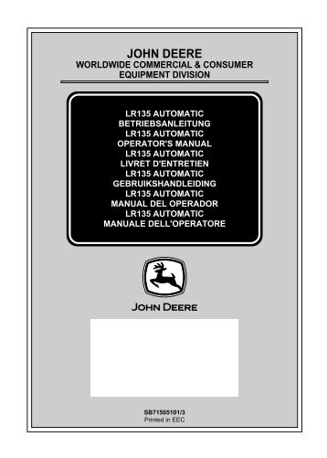 dB - Operator's Manual - John Deere