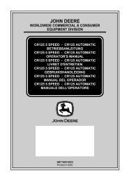 dB - Operator's Manual - John Deere