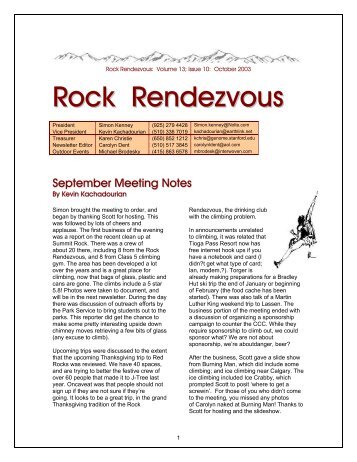 View - Rock Rendezvous