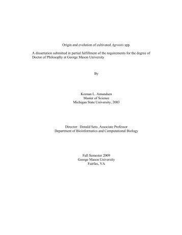 Origin and evolution of cultivated Agrostis spp. - MARS - George ...