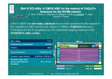 IDeF-X ECLAIRs: A CMOS ASIC for the readout of Cd(Zn)Te ...