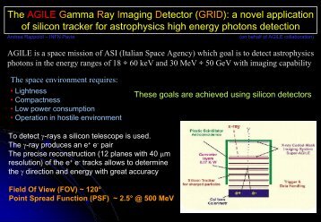 The AGILE Gamma Ray Imaging Detector (GRID): a novel ...