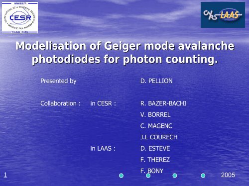APD photodetectors in the Geiger photon counter mode