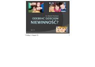 ODEBRAC DZIECIOM NIEWINNOŚĆ? Autor ks. Slawomir Kostrzewa 