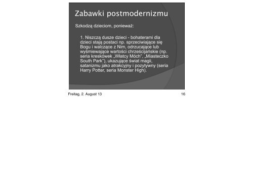 ODEBRAC DZIECIOM NIEWINNOŚĆ? Autor ks. Slawomir Kostrzewa 