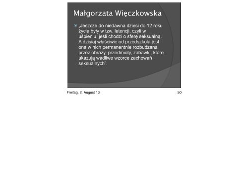 ODEBRAC DZIECIOM NIEWINNOŚĆ? Autor ks. Slawomir Kostrzewa 