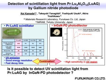 Detection of scintillation light from Pr:Lu Al O (LuAG) by Gallium ...