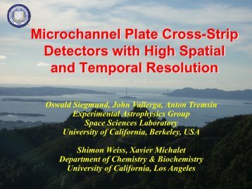 Microchannel Plate Detectors - NDIP 11