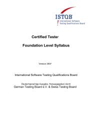 Certified Tester Foundation Level Syllabus - German Testing Board