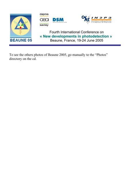 Fourth International Conference on « New ... - NDIP 11 - IN2P3