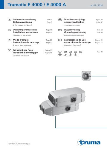 Trumatic E 4000 / E 4000 A - Ostsee Campingpartner