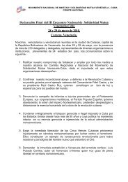 Declaracion Final III Encuentro - Juventud PSUV