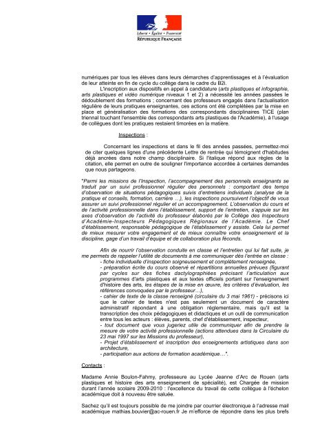 09-154CE lettre de rentrée -3.pages - Arts Plastiques de l'Académie ...