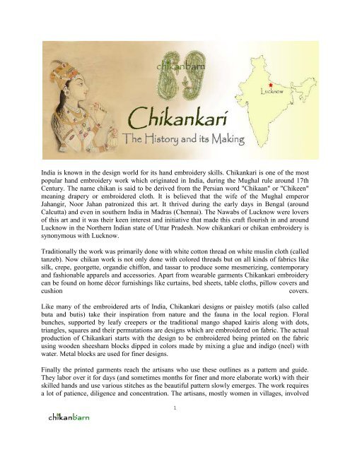 Chikankari - The History and Its Making - Chikan Embroidery