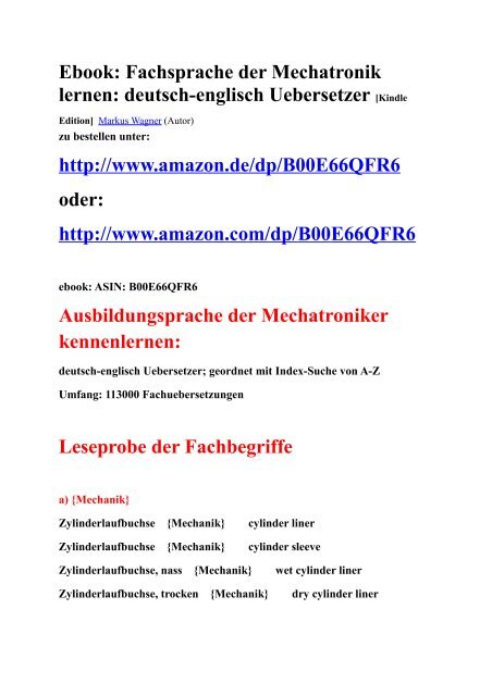 ebook-Neuerscheinung Juli 2013 Fachsprache der Mechatronik lernen deutsch-englisch Uebersetzer.pdf