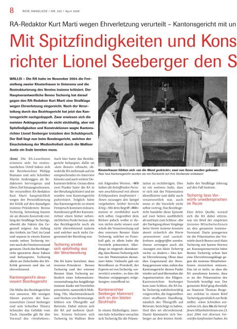 April 2008, Nr. 202, Seite 8 - Rote Anneliese