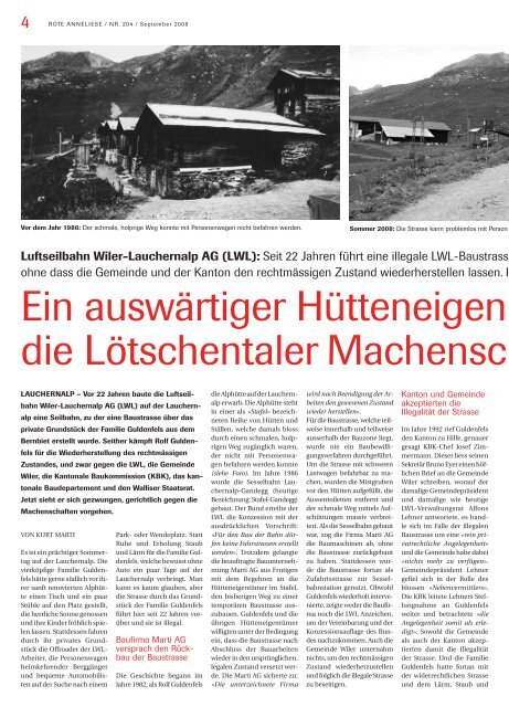 Lötschentaler Machenschaften - Rote Anneliese