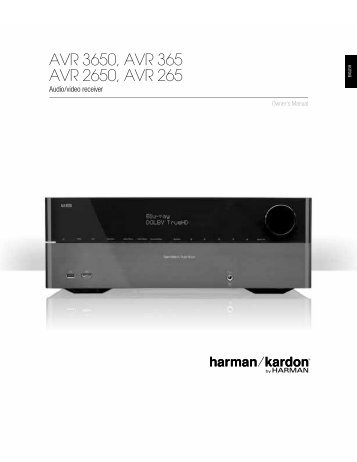 AVR 265, AVR 365 (English EU) - Harman Kardon