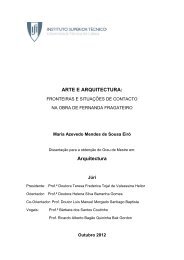 ARTE E ARQUITECTURA - Universidade Técnica de Lisboa