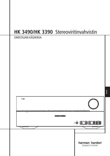 HK 3490/HK 3390 Stereoviritinvahvistin